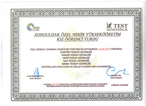 TESİSAT GÜVENLİK KONTROL BELGESİ